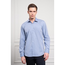 Morven Erkek Mavi Pamuk Trend Regular Fit Sert Yaka Gömlek 25mc004038300 Mavi Mavi