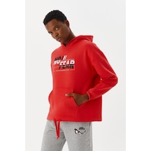 No Fear Erkek Sweatshirt Kapüşonlu Kırmızı M500243 001