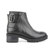 Muya Ostuni 6 Nokta Anatomik Taban Topuk Dikeni Hakiki Deri Kadın Bot Siyah