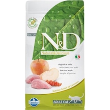 N&D Tahılsız Yaban Domuzlu ve Elmalı Yetişkin Kedi Maması 5 KG