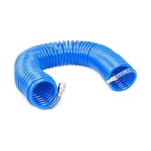 Spiralli 5x8 Polietilen Hava Hortumu 10 Metre Nipel Jaklı Esnek Kırılmaz Sök Tak Soketli Manşon