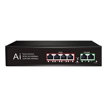 Mpia 4 Port Poe 65W 10/100 4 Poe + 2 Uplink Switch