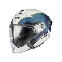 Mt Kask Of515sv Cosmo Sv Layout C7 Mat Beyaz - Mavi