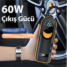 Hızlı Doldurma Çok Güçlü Şarjlı Lastik Şişirme Pompası Araç Kompresörü Tır Kamyon İçin 17l/dk Çift Motorlu