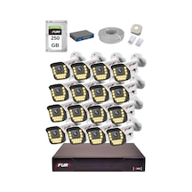 Fury 15 Warm Led Ip Güvenlik Kamera Seti 16 Kameralı Sesli 4mp Gece Renkli Su Geçirmez 1403s 250gb