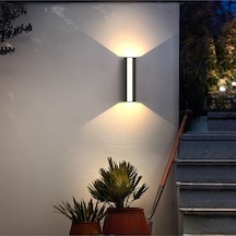 Modern Ve Şık Tasarım 8 Watt Gün Işığı Led Armatür, Villa, Kafe, Bar, Otel, Bahçe, Balkon Led Aplik Siyah