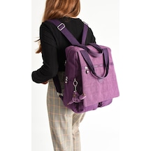 İki Fonksiyonlu Sırt Ve El Çantası Ultra Hafif Mor Model:571-5h - Mor