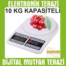 Dijital Mutfak Terazisi Tartısı 10 Kg Hassas Lcd Ekranlı Kantar