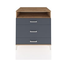 Kronos Şifonyer Tek Raflı 3 Çekmeceli 88x59x96 Çam-antrasit Çam