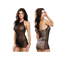 Tegan Fantazi Siyah Seksi Tül Babydoll Gecelik Tg273217 Siyah