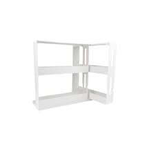 Mufunye Döner Baharat Rafı - Çift Sıralı, Pratik Çekmeceli Mutfak Düzenleyici Beyaz