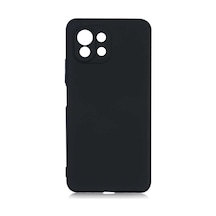Noktaks - Mi 11 Lite Uyumlu - Kılıf İçi Kadife Koruyucu Mara Lansman Kapak - T17687 - Siyah Siyah