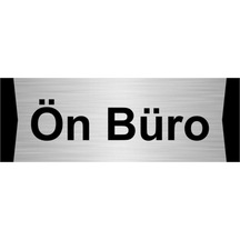 Ön Büro 7x20cm Gümüş Renk Metal Yönlendirme Levhası