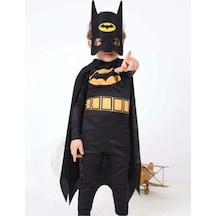 Erkek Çocuk Siyah Batman Kostümü Siyah