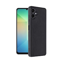 Samsung Galaxy A06 Uyumlu Kılıf Aras Deri Kapak - Siyah