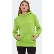 Slazenger SASSA IN Kadın Kapüşonlu Cepli Nane Polar