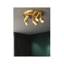 Led Spot Led Avize Hareketli Başlık Gün Işığı Ampullü Mat Gold Avize Salon Avize Siyah