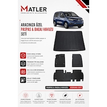 Toyota Proace City 2022 Model 4d Ekstra Havuzlu Paspas Ve Bagaj Havuzu Set
