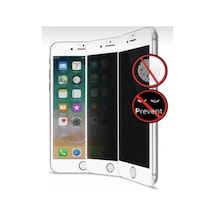 Apple Uyumlu   iPhone 7 Mat Hayalet Ekran Gizli Privacy Tam Kaplayan Kırılmaz Cam Seramik Nano Ekran Koruyucu Beyaz