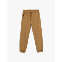Koton Standart Bel Cepli Düğme Detaylı Basic Jogger Pantolon Deve Tüyü 5skb40058tw Taba