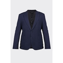 Lacivert Casual Slim Fit Bi-stretch Ceket Laci