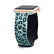 Ios Uyumlu Watch 10 42mm - 38mm 40mm 41mm Kordon Leopar Desen Yumuşak Silikon Kordon 1/2/3/4/5/6/se/7/8/9