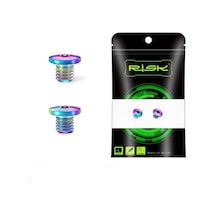 Reedark Bisiklet Hidrolik Fren Somun Seti, Titan Alyüminyum, Hafif Ve Dayanıklı, Renkli Gümüş/altın/gökkuşağı , 2 Adet