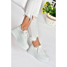 Fox Shoes P274117509 Beyaz Yüksek Tabanlı Kadın Spor Ayakkabı Sneakers