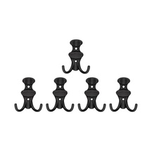 Çi Zgi Li Askı, Metal Vestiyer Askısı, Matsiyah, Duvar Ve Dolap Askılığı 5'li Set Vidalı Matsi Yah