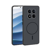Xiaomi Redmi Note 15 5g Kılıf Kamera Lens Korumalı Magsafe Destekli Silikon Cherena Siyah