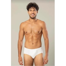 Erdem 1300 Erkek Penye Slip Külot 3 Adet Beyaz