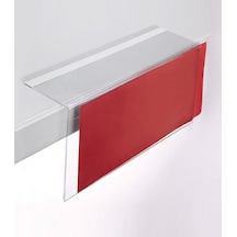 Bantlı Raf İlan Duyurucu Pvc Shelftalker - Dikey A/6 15 10,5 Cm - Pakette 100 Adet
