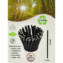 Homez Kokteyllikler İçin Kağıt Pipetler 100 Adet, 6x200 Mm Kamışlar 150780331