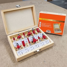 12 Parça 6 Mm Ahşap Freze Uç Seti Tct Kesici Uçlar