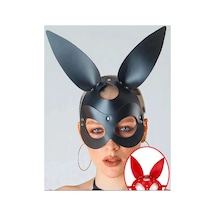 Tavşan Kulaklı Deri Maske