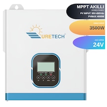 Uretech 3Kva 3000Va 2400 Watt Tam Sinüs Akıllı 40 A Mppt Inverter 24V-220V