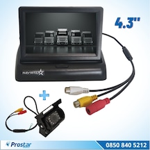 4.3 inç TFT LCD Monitör Ekran + 1 adet Geri Görüş Kamerası Büyük