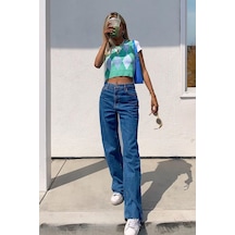 Madmext Mad Girls Mavi Palazzo Jean Mg1289-Mavi