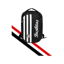 Beşiktaş Orijinal Lisanslı Çubuklu Sırt Çantası Siyah