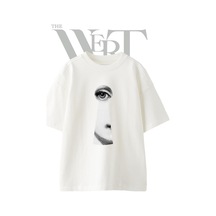 Thewert Goz Anahtar Deligi Tasarım Baskılı Ünisex Beyaz Oversize T-shirt
