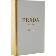 Dekoratif Kitap Kutu Prada Beyaz Gold
