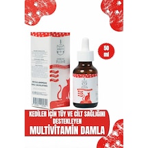 Vitkitty Kediler İçin Tüy Dökümünü Azaltan, Besleyen Cilt Ve Tüy Sağlığı Damlası Plus B 50 Ml