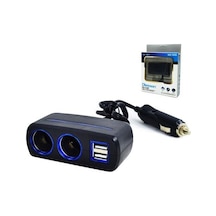 Ayt Olesson 1638 12-24v Çiftli Çift Usbli 120w 80 Cm Kablolu Araç Oto Tır Çakmak Çoklayıcı Çakmaklık Çoğaltıcı