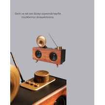 Gramafon - 906 - Tasarımlı Bluetooth Hoparlör 3d Ses Teknolojili - Flzdgnkr - Çok Fonksiyonlu