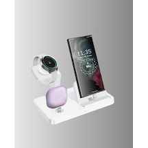 Nrzsnt 4 Lü Apple Kablosuz Şarj Standı İphone Watch Ve Airpods Çoklu Şarjlı Apple iPhone Uyumlu  13 Pro Max