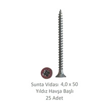 Sunta Vidası, 4,0 X 50 Mm, 25 Adet, Yhb Vida 4 x 50