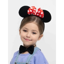 Techmrt Minnie Mouse Kostüm Seti Taç Kuyruk Papyon Gösteri Seti