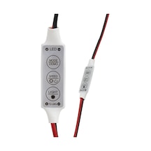 AYT Ticaret HT-101 MİNİ ÜÇ TUŞLU TEK RENKLİ 12-24 VOLT LED KONTROL CİHAZI ( KIRMIZI- SİYAH KABLO)