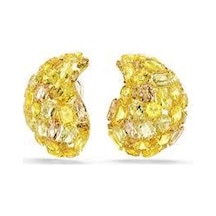 5723383 Gema Clip Earrings, Yellow, Gold-tone Plated Metalik