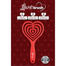 Love Brush Esnek Kalp Saç Fırçası - Yumuşak Dokulu, Saç Açma Ve Tarama Kırmızı